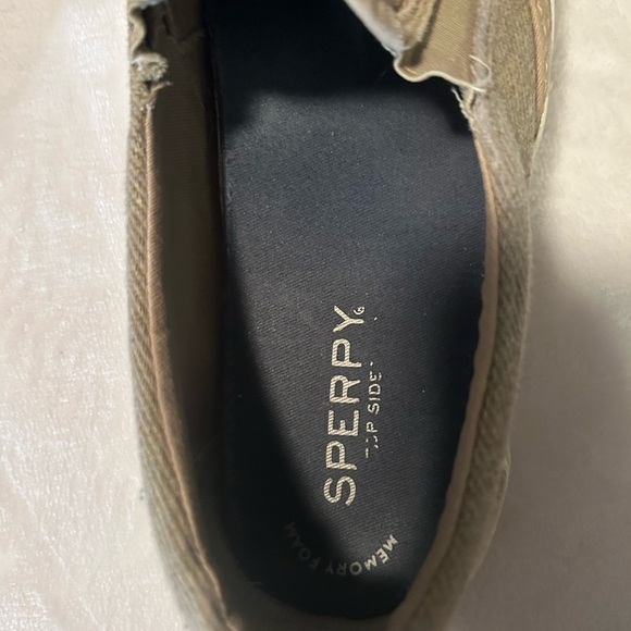Sperry Tan Slip-On Sneakers with Elastic Goring - Picture 5 of 7